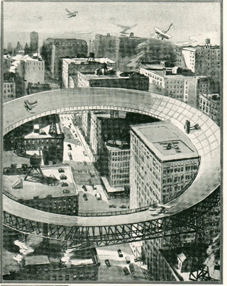 Illustration for article titled The whimsical inner city airports that never came to pass